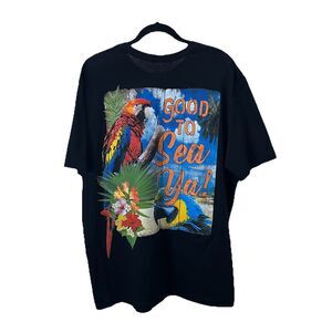 Saddlebred Good to Sea Ya Parrot Bird Graphic Tee Shirt Mens Size XLT Tall